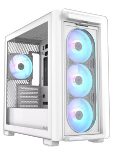 Case, ASUS, A23 PLUS, MidiTower, Case product features Transparent panel, MicroATX, MiniITX, Colour White, A23PLUSTG/ARGBWHITE