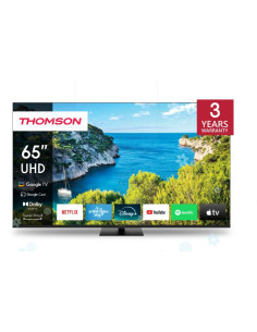 TV Set, THOMSON, 65", 4K/Smart, 3840x2160, Wireless LAN, Bluetooth, Google TV, Black, 65UG5C14