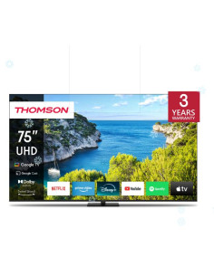 TV Set, THOMSON, 75", 4K/Smart, 3840x2160, Wireless LAN, Bluetooth, Google TV, Black, 75UG5C14