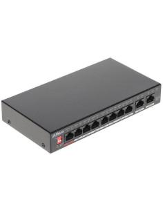Switch, DAHUA, PFS3010-8GT-96, Desktop/pedestal, Rack, 8x10Base-T / 100Base-TX / 1000Base-T, PoE ports 8, 96 Watts, DH-PFS3010-