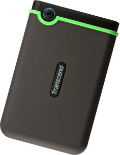 External HDD, TRANSCEND, StoreJet, 1TB, USB 3.0, Colour Green, TS1TSJ25M3S