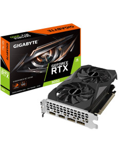 Graphics Card, GIGABYTE, NVIDIA GeForce RTX 3050, 6 GB, GDDR6, 96 bit, PCIE 4.0 16x, Memory 14000 MHz, GPU 1477 MHz, 2xHDMI, 2x