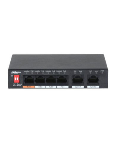 Switch, DAHUA, PFS3006-4ET-60, Type L2, PoE ports 4, 60 Watts, DH-PFS3006-4ET-60-V2