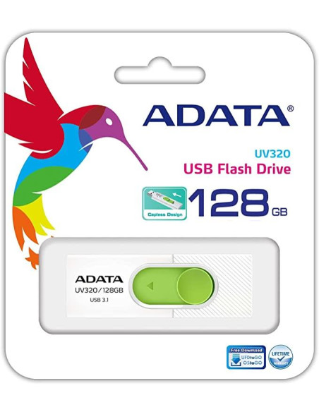 MEMORY DRIVE FLASH USB3 128GB/WHITE AUV320-128G-RWHGN ADATA