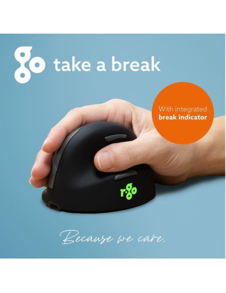 MOUSE USB OPTICAL BREAK/BLACK RGOHBRSWLBL R-GO TOOLS