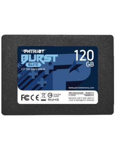 SSD, PATRIOT, Burst Elite, 120GB, SATA 3.0, 3D NAND, Write speed 320 MBytes/sec, Read speed 450 MBytes/sec, 2,5", TBW 50 TB, PB