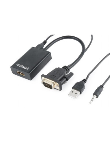 I/O ADAPTER VGA TO HDMI/A-VGA-HDMI-01 GEMBIRD