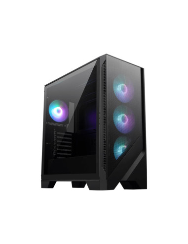 Case, MSI, MAG FORGE 321R AIRFLOW, MidiTower, Case product features Transparent panel, ATX, MicroATX, MiniITX, Colour Black, MA