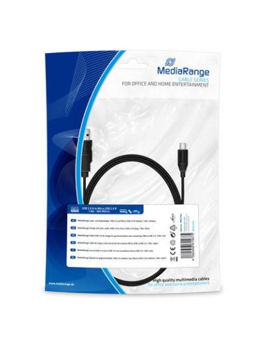 CABLE USB2.0 TO MICRO-USB 1.8M/MRCS184 MEDIARANGE