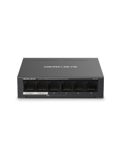 Switch, MERCUSYS, Desktop/pedestal, 6x10Base-T / 100Base-TX, PoE+ ports 4, MS106LP