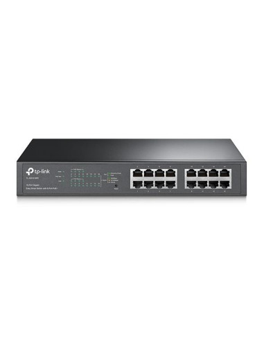 Switch, TP-LINK, Desktop/pedestal, 16x10Base-T / 100Base-TX / 1000Base-T, PoE+ ports 8, TL-SG1016PE