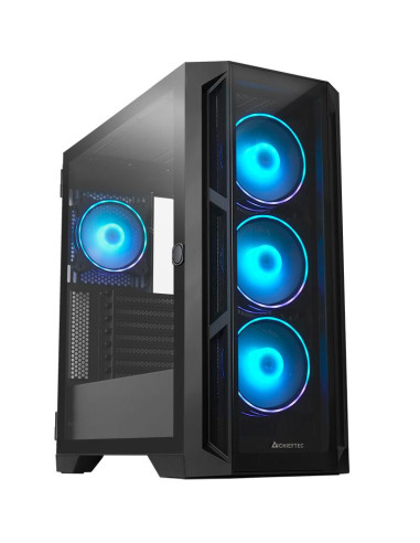 Case, CHIEFTEC, APEX ARGB, MidiTower, Not included, ATX, MicroATX, MiniITX, Colour Black, GA-01B-TG-OP