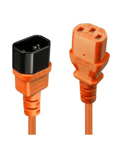 CABLE POWER IEC EXTENSION 0.5M/ORANGE 30473 LINDY