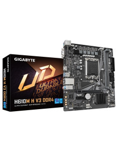 Mainboard, GIGABYTE, Intel H610, LGA1700, Micro-ATX, Memory DDR4, Memory slots 2, 1xPCI-Express 3.0 1x, 1xPCI-Express 4.0 16x, 