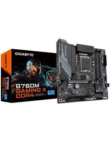 Mainboard, GIGABYTE, Intel B760 Express, LGA1700, Micro-ATX, Memory DDR4, Memory slots 4, 1xPCI-Express 3.0 16x, 1xPCI-Express 