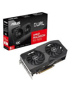 Graphics Card, ASUS, AMD Radeon RX 7600, 8 GB, GDDR6, 128 bit, PCIE 4.0 8x, Two and Half Slot Fansink, 1xHDMI, 3xDisplayPort, D