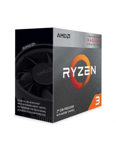 CPU, AMD, Ryzen 3, 3200G, 3600 MHz, Cores 4, 4MB, Socket SAM4, 65 Watts, GPU Radeon Vega 8, BOX, YD3200C5FHBOX