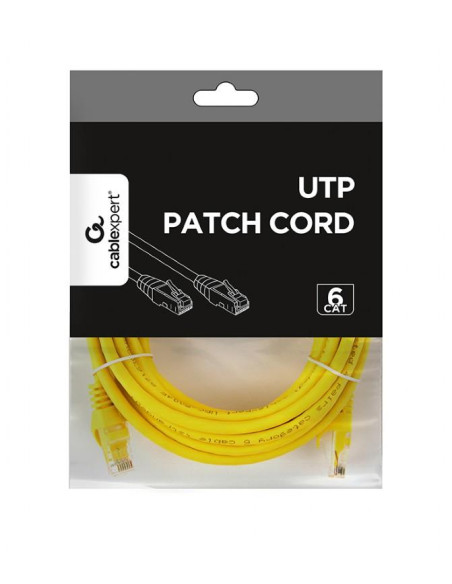 PATCH CABLE CAT6 UTP 5M/YELLOW PP6U-5M/Y GEMBIRD