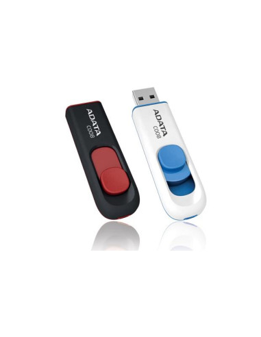 MEMORY DRIVE FLASH USB2 16GB/BLACK/RED AC008-16G-RKD A-DATA