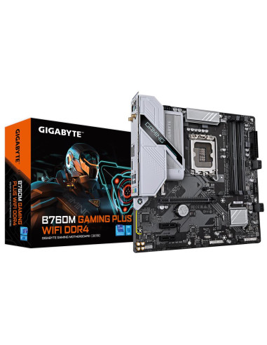 Mainboard, GIGABYTE, Intel B760 Express, LGA1700, Micro-ATX, Memory DDR4, Memory slots 4, 2xPCI-Express 3.0 1x, 1xPCI-Express 4