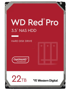 HDD, WESTERN DIGITAL, Red Pro, 22TB, SATA, 512 MB, 7200 rpm, 3,5", WD221KFGX