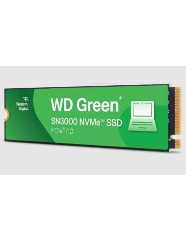 SSD, WESTERN DIGITAL, Green, 1TB, M.2, PCIe Gen4, NVMe, Write speed 4200 MBytes/sec, Read speed 5000 MBytes/sec, 2.3mm, TBW 150