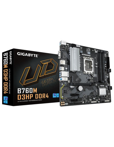 Mainboard, GIGABYTE, Intel B760 Express, LGA1700, Micro-ATX, Memory DDR4, Memory slots 4, 2xPCI-Express 3.0 1x, 1xPCI-Express 4