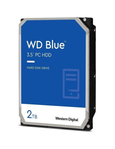 HDD, WESTERN DIGITAL, Blue, 2TB, SATA 3.0, 256 MB, 7200 rpm, 3,5", WD20EZBX