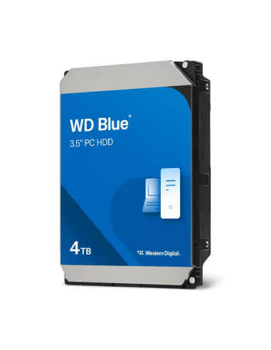 HDD, WESTERN DIGITAL, Blue, 4TB, SATA, 256 MB, 5400 rpm, 3,5", WD40EZAX