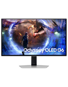 Monitor, SAMSUNG, 27", Gaming, Panel OLED, 2560x1440, 16:9, 0.03 ms, Swivel, Pivot, Height adjustable, Tilt, Colour Silver, LS2