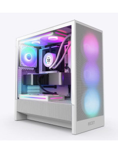 Case, NZXT, H5 FLOW RGB 2024, MidiTower, Case product features Transparent panel, Not included, ATX, EATX, MicroATX, MiniITX, C