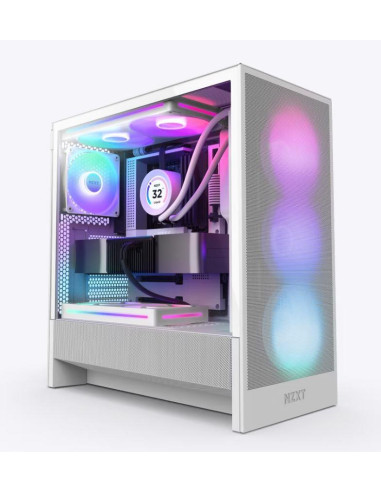 Case, NZXT, H5 FLOW RGB 2024, MidiTower, Case product features Transparent panel, Not included, ATX, EATX, MicroATX, MiniITX, C