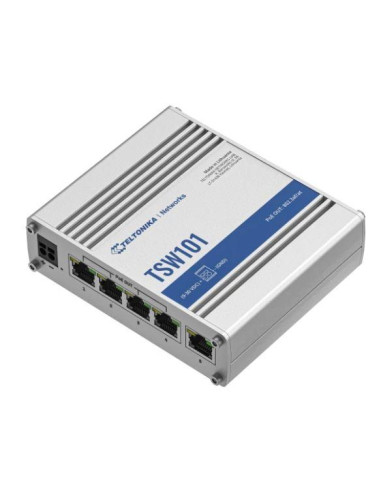 Switch, TELTONIKA, TSW101000000, PoE ports 4, 60 Watts, TSW101