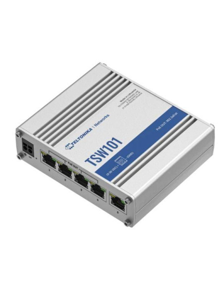 Switch, TELTONIKA, TSW101000000, PoE ports 4, 60 Watts, TSW101
