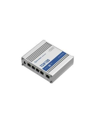 Switch, TELTONIKA, TSW100, 5xRJ45, PoE+ ports 4, 120 Watts, TSW100