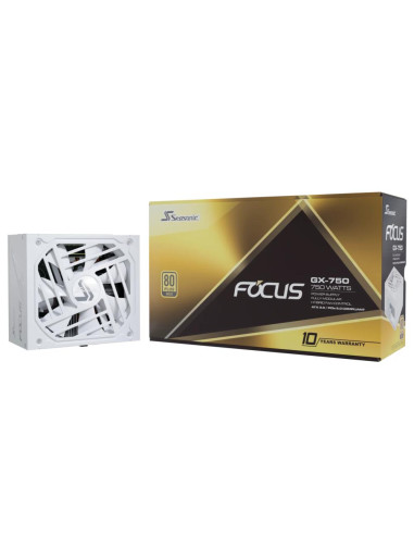 Power Supply, SEASONIC, FOCUS GX White ATX 3 (2024), 750 Watts, Efficiency 80 PLUS GOLD, MTBF 100000 hours, FOCUS-GX-750-V4-WHI