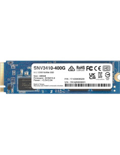 SSD, SYNOLOGY, SNV3400, 400GB, M.2, PCIE, NVMe, Write speed 750 MBytes/sec, Read speed 3000 MBytes/sec, TBW 491 TB, MTBF 180000