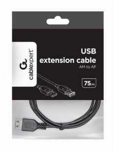 CABLE USB2 EXTENSION AM-AF/CC-USB2-AMAF75CM/300BK GEMBIRD