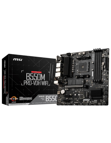 Mainboard, MSI, AMD B550, SAM4, MicroATX, 2xPCI-Express 3.0 1x, 2xM.2, 1xPCI-Express 4.0 16x, Memory DDR4, Memory slots 4, 1x15