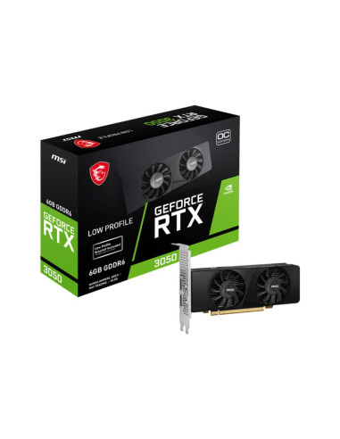 Graphics Card, MSI, NVIDIA GeForce RTX 3050, 6 GB, GDDR6, 96 bit, PCIE 4.0 16x, Dual Slot Fansink, 2xHDMI, 1xDisplayPort, RTX30