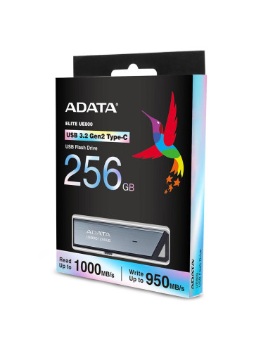 MEMORY DRIVE FLASH USB-C 256GB/SILV AELI-UE800-256G-CSG ADATA