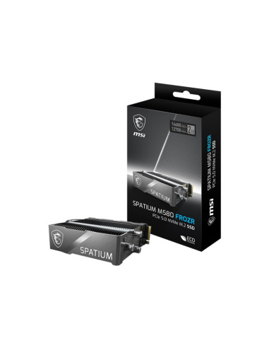 SSD, MSI, SPATIUM M580 FROZR, 2TB, M.2, PCIe Gen5, NVMe, 3D NAND, Write speed 12700 MBytes/sec, Read speed 14600 MBytes/sec, TB