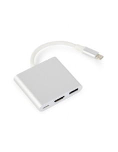 I/O ADAPTER USB-C TO HDMI/USB3/USB-C A-CM-HDMIF-02-SV GEMBIRD
