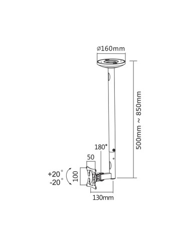TV SET ACC CEILING MOUNT 10-30/FPMA-C050BLACK NEOMOUNTS