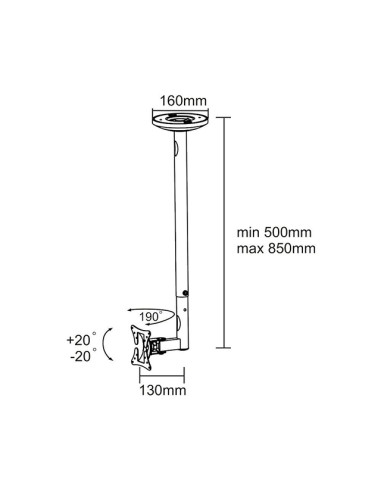 TV SET ACC CEILING MOUNT 10-30/FPMA-C050BLACK NEOMOUNTS