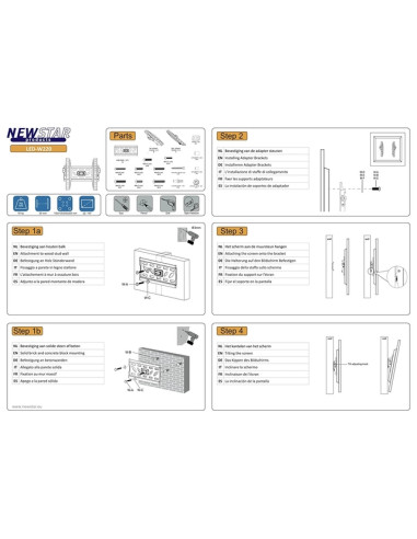 TV SET ACC WALL MOUNT BLACK/24-40" LED-W220 NEOMOUNTS