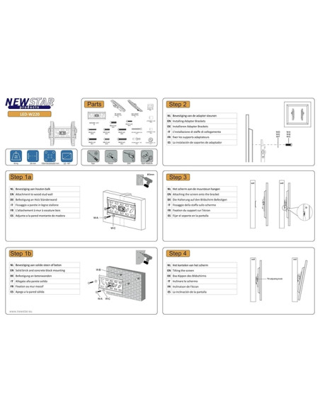 TV SET ACC WALL MOUNT BLACK/24-40" LED-W220 NEOMOUNTS TV SET ACC WALL MOUNT BLACK/24-40" LED-W220 NEOMOUNTS