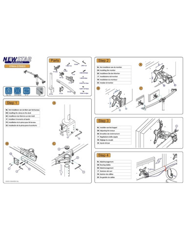 TV SET ACC DESK MOUNT BLACK/19-27" FPMA-D700D3 NEOMOUNTS