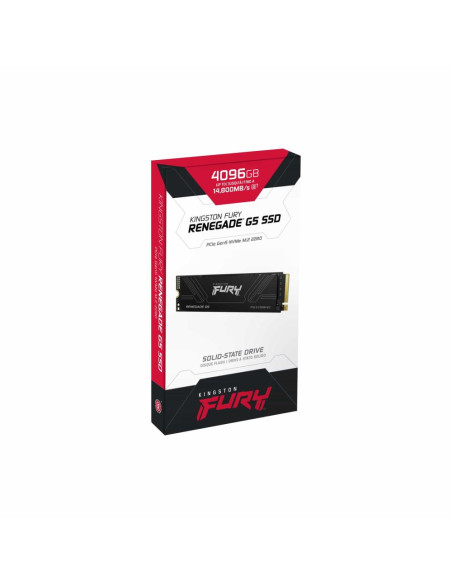 SSD, KINGSTON, FURY, 4TB, M.2, PCIe Gen5, NVMe, 3D TLC, Write speed 14000 MBytes/sec, Read speed 14800 MBytes/sec, 2.3mm, MTBF 