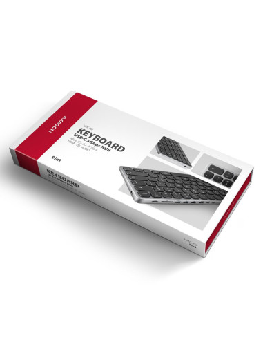 KEYBOARD + I/O HUB 9IN1/0.6M HMC-KB-US AXAGON